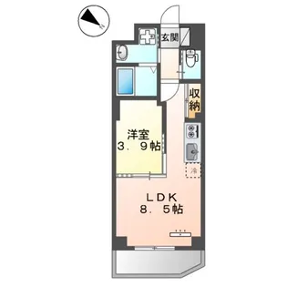 アルヴェージュ(ALVAGE)【5階】の間取り