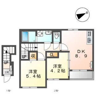 ラ・ペ【2階】の間取り