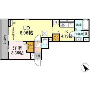 ロゼ 清新【1階】の間取り