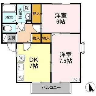 ラークヒルズ【1階】の間取り