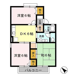 セジュール大島 AB【1階】の間取り