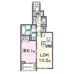 レジデンスM【1階】の間取り