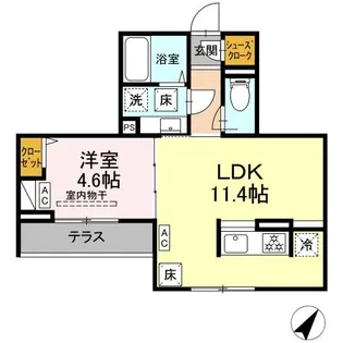 エスペリア淵野辺【1階】の間取り