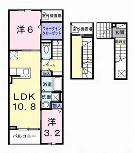 グラン・ハーモニー忠生公園【3階】の間取り