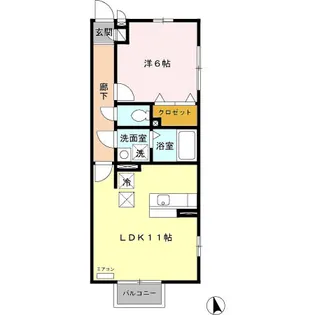 メイプルハイツ【1階】の間取り