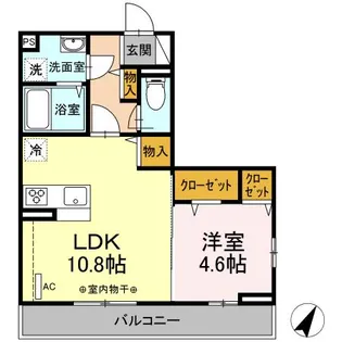 クロシェット【2階】の間取り
