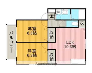 リベール【2階】の間取り