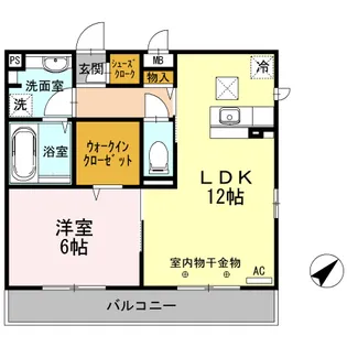オークスアレイ相模原中央【2階】の間取り