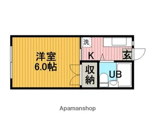 ヴィラ鵜野森【2階】の間取り