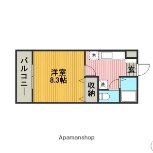 サニーサイドマンション【1階】の間取り