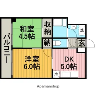 シャンボール相模原【6階】の間取り