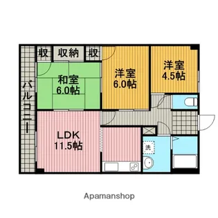 サンハウス【2階】の間取り
