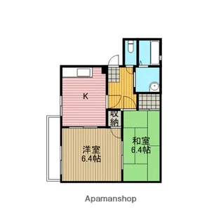 コーポラス銀河【2階】の間取り