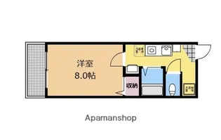 RIVER LAND【302号室】の間取り