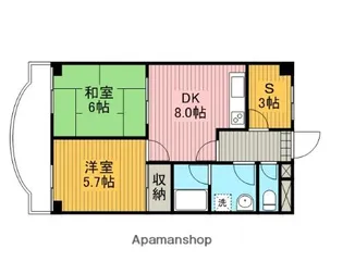 ドミール橋本【401号室】の間取り