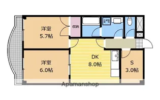 ドミール橋本【203号室】の間取り