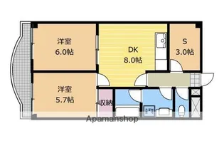 ドミール橋本【605号室】の間取り