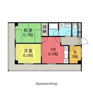 ドミール橋本【501号室】の間取り