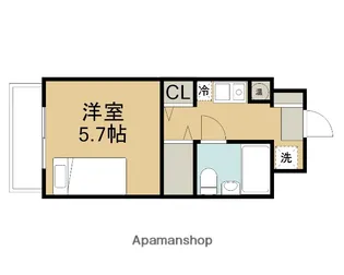 多摩学生マンション【4階】の間取り