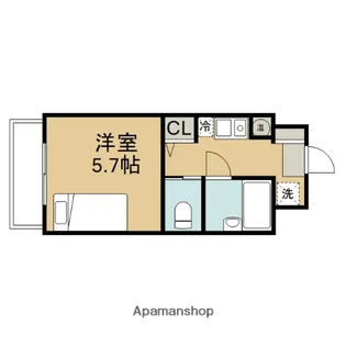 多摩学生マンション【2階】の間取り