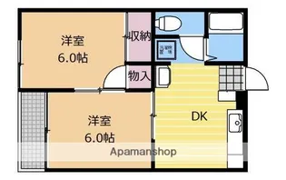 相模タウンハウスⅠ【202号室】の間取り