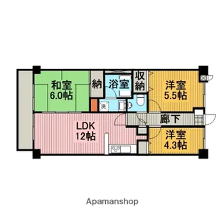 相模原メゾンドパルク(分譲)【6階】の間取り