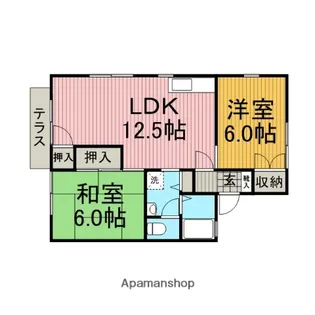 グリーン・リーフ二本松【1階】の間取り