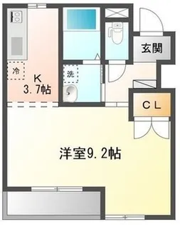スカイヒルズ アキ【1階】の間取り