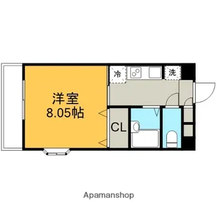 ストゥーディオMY【601号室】の間取り
