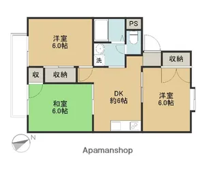 レイクサイドハウス【▲103号室】の間取り