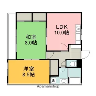2LDKの間取り画像