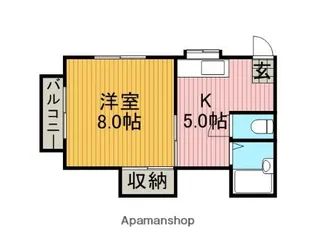 1Kの間取り画像