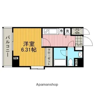 神奈川県相模原市中央区相模原2丁目【マンション】の間取り
