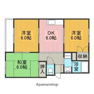 ライフコア橋本【102号室】の間取り
