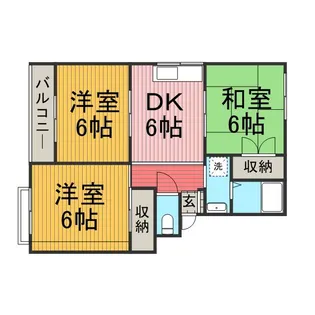 ライフコア橋本【202号室】の間取り