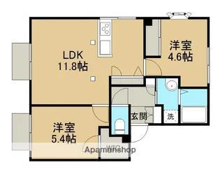 ルノアール横山【1階】の間取り