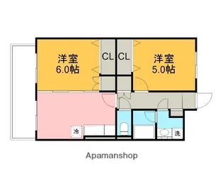 レーヴサンティール【2階】の間取り