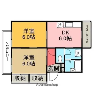 サニーハウス【102号室】の間取り