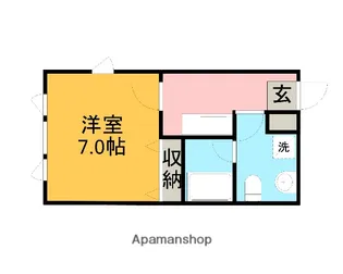 ステップ山水【1A号室】の間取り