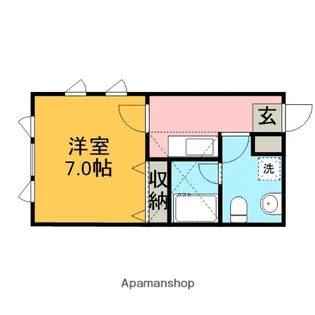 ステップ山水【2A号室】の間取り