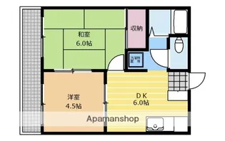 エステートピア大沢【102号室】の間取り