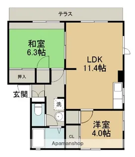 上溝ヴィレッジ【1階】の間取り