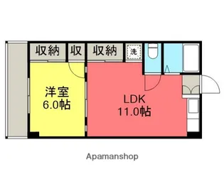 ベアーバレー【3A号室】の間取り