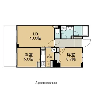 THE HASHIMOTO TOWER【10階】の間取り