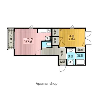 神奈川県相模原市中央区宮下本町1丁目【アパート】の間取り