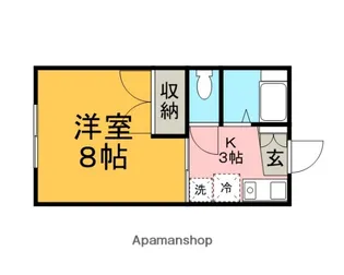 オーベルジュ・アン【101号室】の間取り