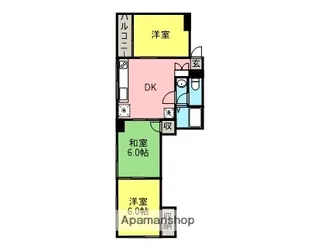 MSメゾン【2A号室】の間取り