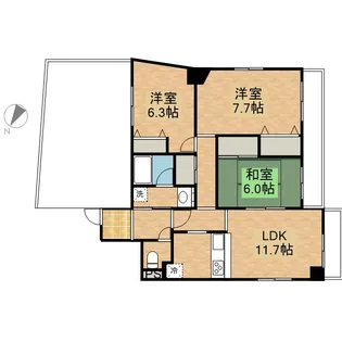 龍生堂橋本ビル【6階】の間取り