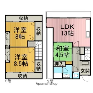 成塚アパート【2階】の間取り