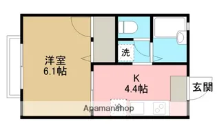 ジュネス氷川町【2階】の間取り